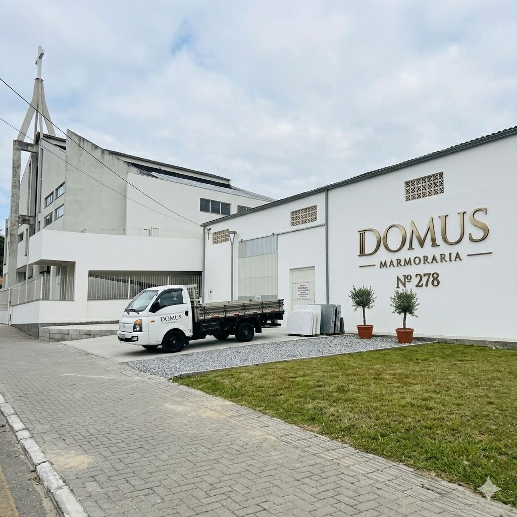 Fachada da Domus Marmoraria em São José, SC